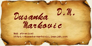 Dušanka Marković vizit kartica